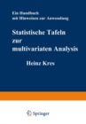 Image for Statistische Tafeln zur multivariaten Analysis: Ein Handbuch mit Hinweisen zur Anwendung