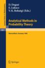 Image for Analytical Methods in Probability Theory