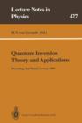 Image for Quantum Inversion Theory and Applications