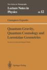 Image for Quantum Gravity, Quantum Cosmology and Lorentzian Geometries