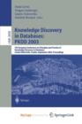 Image for Knowledge Discovery in Databases: PKDD 2003