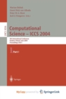 Image for Computational Science - ICCS 2004