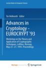 Image for Advances in Cryptology - EUROCRYPT &#39;93