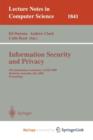 Image for Information Security and Privacy : 5th Australasian Conference, ACISP 2000, Brisbane, Australia, July 10-12, 2000, Proceedings