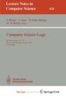 Image for Computer Science Logic : 5th Workshop, CSL &#39;91, Berne, Switzerland, October 7-11, 1991. Proceedings