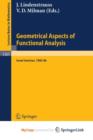 Image for Geometrical Aspects of Functional Analysis