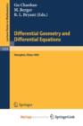 Image for Differential Geometry and Differential Equations