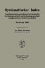 Image for Systematischer Index