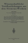 Image for Wissenschaftliche Veroffentlichungen aus den Siemens-Werken: XVII. Band