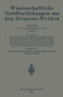 Image for Wissenschaftliche Veroffentlichungen aus den Siemens-Werken: XVII. Band. Viertes Heft