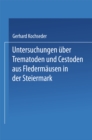 Image for Untersuchungen Uber Trematoden Und Cestoden Aus Fledermausen in Der Steiermark