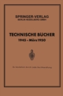 Image for Technische Bucher 1945 - Marz 1950: Zu beziehen durch jede Buchhandlung.