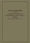 Image for Erinnerungsschrift aus Anla des 25 jahrigen Bestehens der Stadtkolnischen Auguste-Viktoria-Stiftung: (Volksheilstatte) zu Rosbach a. d. Sieg