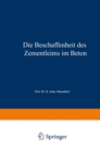 Image for Die Beschaffenheit des Zementleims im Beton