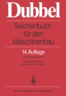 Image for Taschenbuch fur den Maschinenbau.