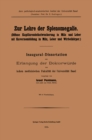 Image for Zur Lehre Der Splenomegalie: Diffuse Kapillarendothelwucherung in Milz Und Leber Mit Kavernombildung in Milz, Leber Und Wirbelkorper