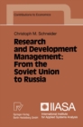 Image for Research and Development Management: From the Soviet Union to Russia