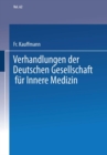 Image for Verhandlungen Der Deutschen Gesellschaft Fur Innere Medizin