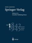 Image for Springer-Verlag: History of a Scientific Publishing House