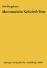 Image for Mathematische Keilschrift-Texte