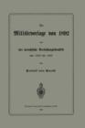 Image for Die Militarvorlage von 1892 und der preussische Verfassungskonflikt von 1862 bis 1866
