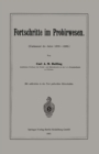 Image for Fortschritte im Probirwesen: Umfassend die Jahre 1879-1886