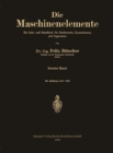 Image for Die Maschinenelemente: Ein Lehr- und Handbuch fur Studierende, Konstrukteure und Ingenieure