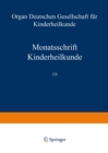 Image for Monatsschrift Kinderheilkunde: Organ der Deutschen Gesellschaft fur Kinderheilkunde
