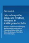 Image for Untersuchungen uber Bildung und Zersetzung von Humus im Stalldunger und im Boden