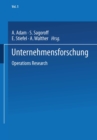 Image for Unternehmensforschung: Operations Research