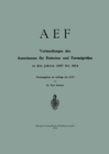 Image for AEF Verhandlungen des Ausschusses fur Einheiten und Formelgroen in den Jahren 1907 bis 1914