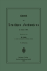 Image for Chronik des Deutschen Forstwesens im Jahre 1884