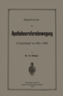 Image for Geschichte der Apothekenreformbewegung in Deutschland von 1862-1882