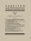 Image for Arbeiten aus dem Elektrotechnischen Institut der Technischen Hochschule Aachen: Band III: 1928