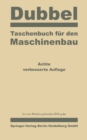 Image for Taschenbuch Fur Den Maschinenbau: In Zwei Banden.