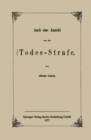 Image for Auch eine Ansicht von der Todes-Strafe