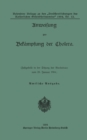 Image for Anweisung zur Bekampfung der Cholera: Festgestellt in der Sitzung des Bundesrats vom 28. Januar 1904