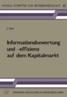 Image for Informationsbewertung und -effizienz auf dem Kapitalmarkt : 10