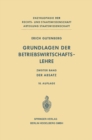 Image for Grundlagen Der Betriebswirtschaftslehre: Band 2: Der Absatz