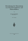 Image for Berechnung Der Einsenkung Von Eisenbetonplatten Und Plattenbalken