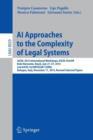 Image for AI Approaches to the Complexity of Legal Systems