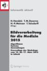 Image for Bildverarbeitung fur die Medizin 2015 : Algorithmen - Systeme - Anwendungen. Proceedings des Workshops vom 15. bis 17. Marz 2015 in Lubeck