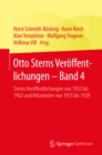 Image for Otto Sterns Veroffentlichungen - Band 4: Sterns Veroffentlichungen von 1933 bis 1962 und Mitarbeiter von 1925 bis 1929