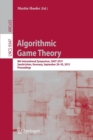 Image for Algorithmic game theory  : 8th International Symposium, SAGT 2015, Saarbrucken, Germany, September 28-30, 2015