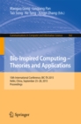 Image for Bio-Inspired Computing -- Theories and Applications: 10th International Conference, BIC-TA 2015 Hefei, China, September 25-28, 2015, Proceedings : 562