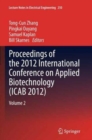 Image for Proceedings of the 2012 International Conference on Applied Biotechnology (ICAB 2012)