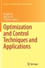 Image for Optimization and Control Techniques and Applications