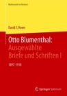 Image for Otto Blumenthal: Ausgewahlte Briefe und Schriften I : 1897-1918