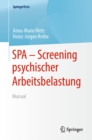 Image for SPA - Screening psychischer Arbeitsbelastung: Manual