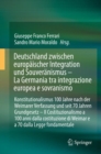 Image for Deutschland zwischen europaischer Integration und Souveranismus – La Germania tra integrazione europea e sovranismo